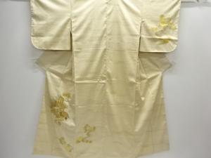 箔置き屋敷風景模様一つ紋訪問着